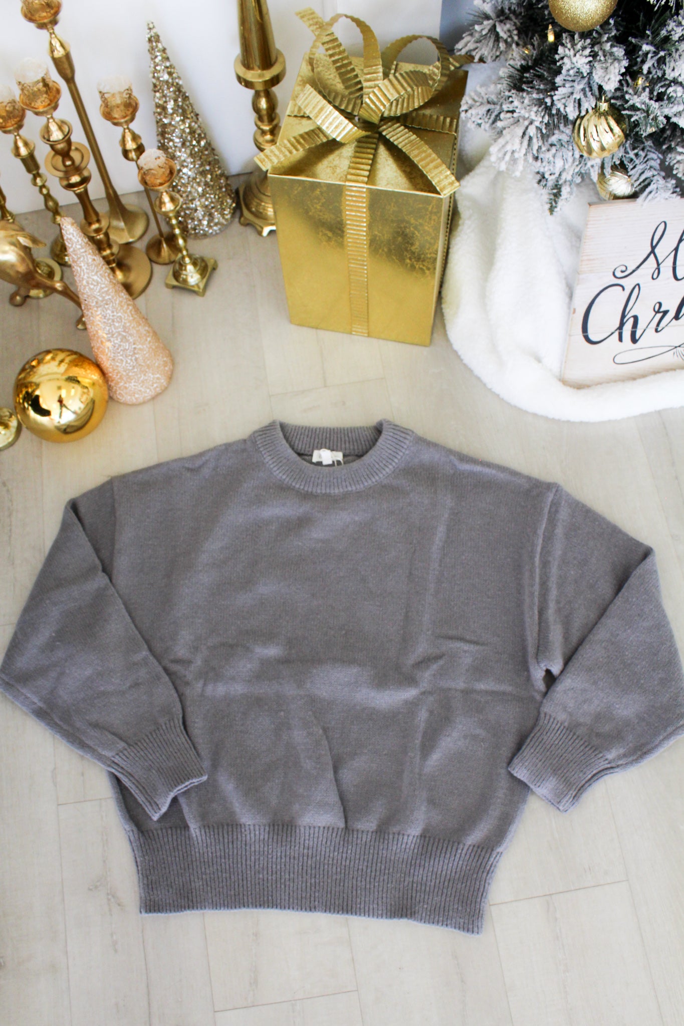 PLUS Bundled Up Sweater - Gray