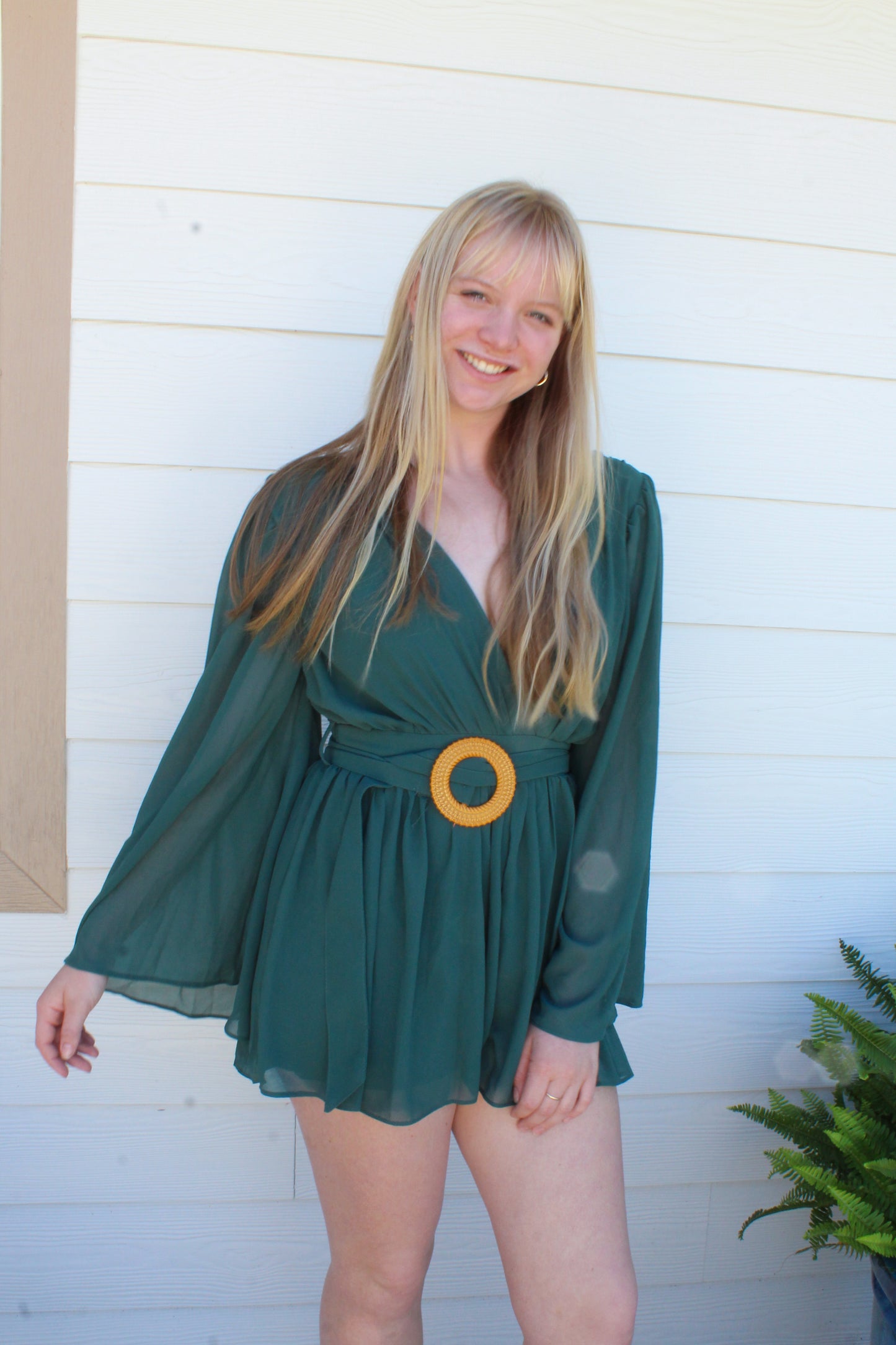 Wear With Confidence Romper - Teal