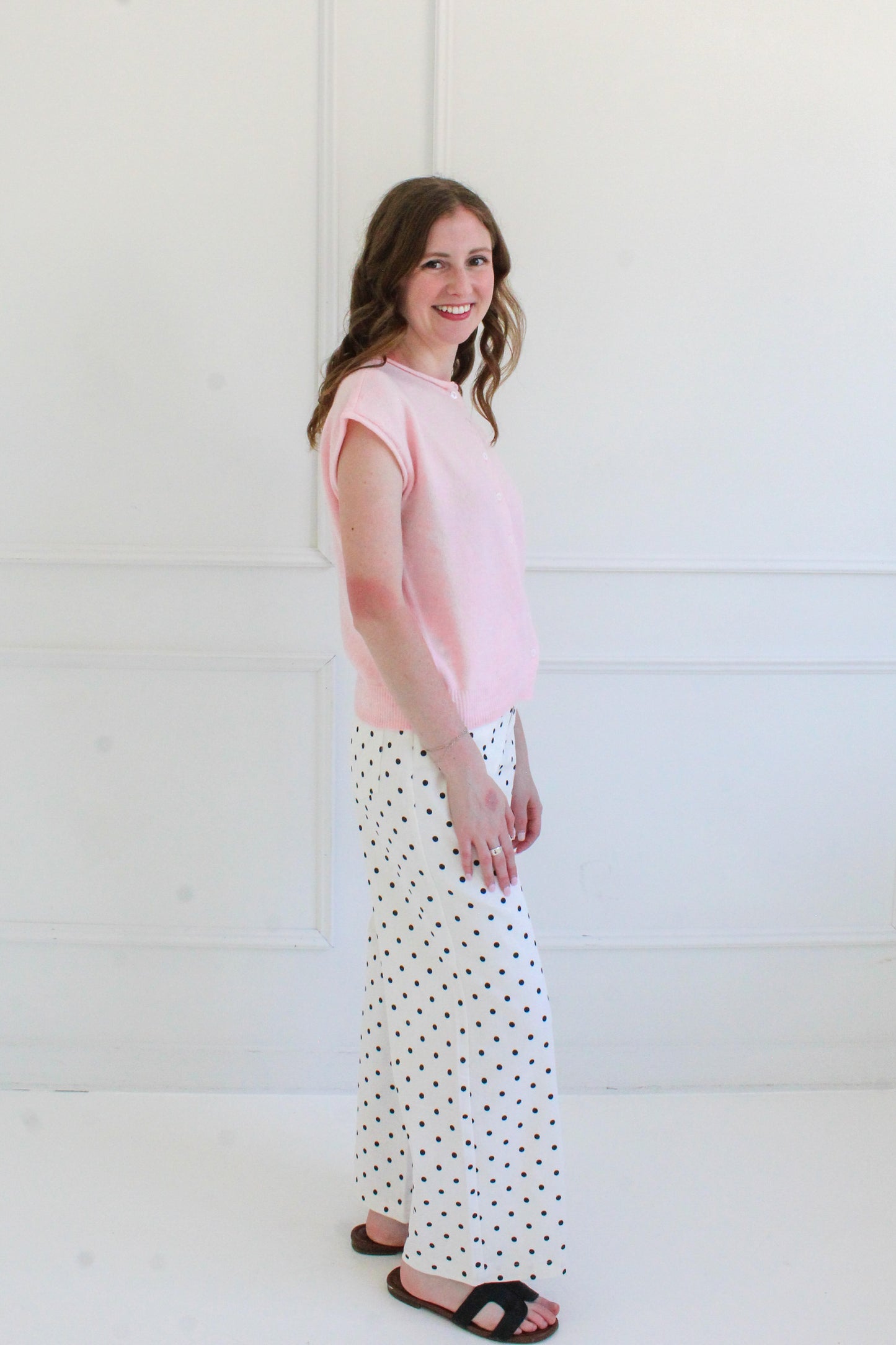 Lemon Drop Sweater Vest - Pink