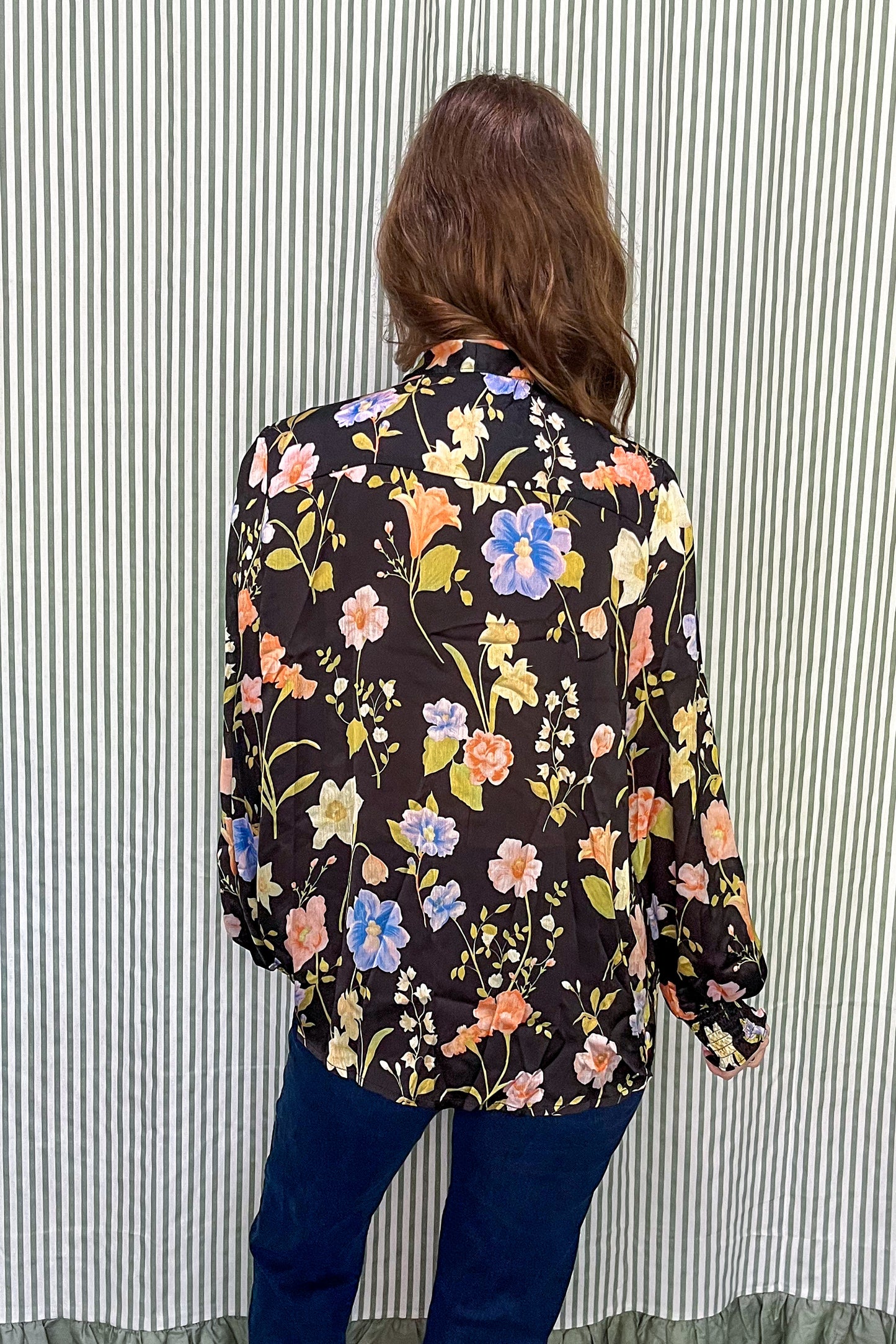 So Romantic Top - Black Floral