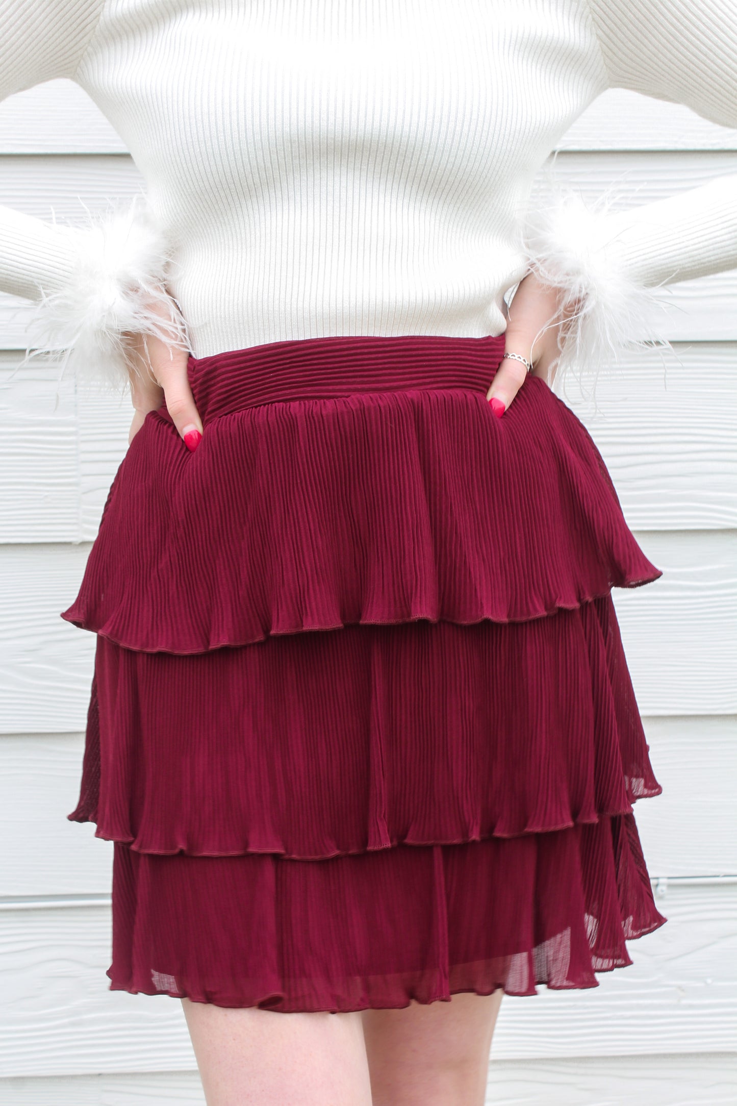 Reason To Celebrate Skirt - Burgundy