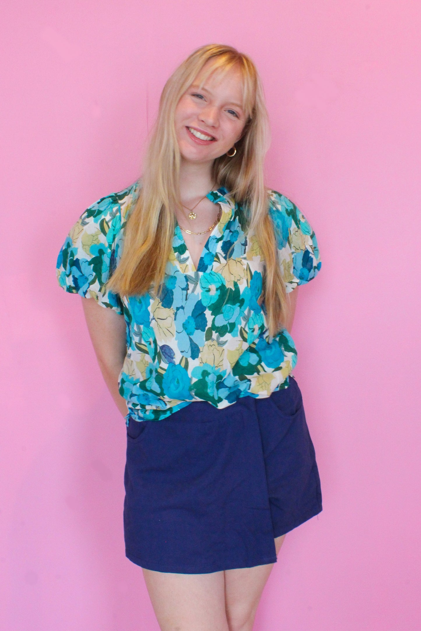 Blue Me Away Skort - Navy