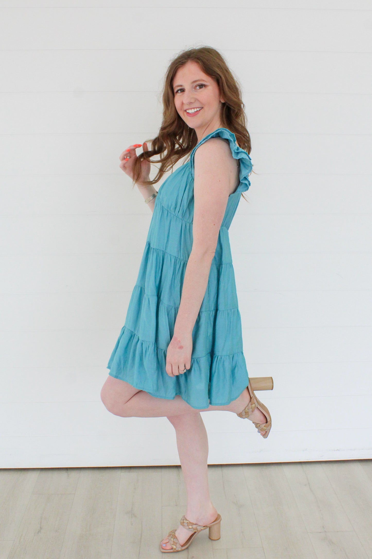Feel The Breeze Dress - Dusty Blue
