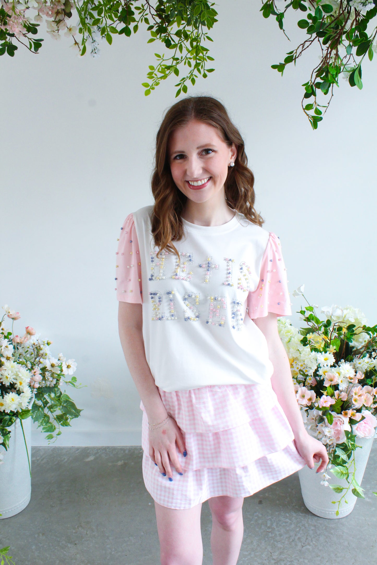 He Is Risen Tee - White