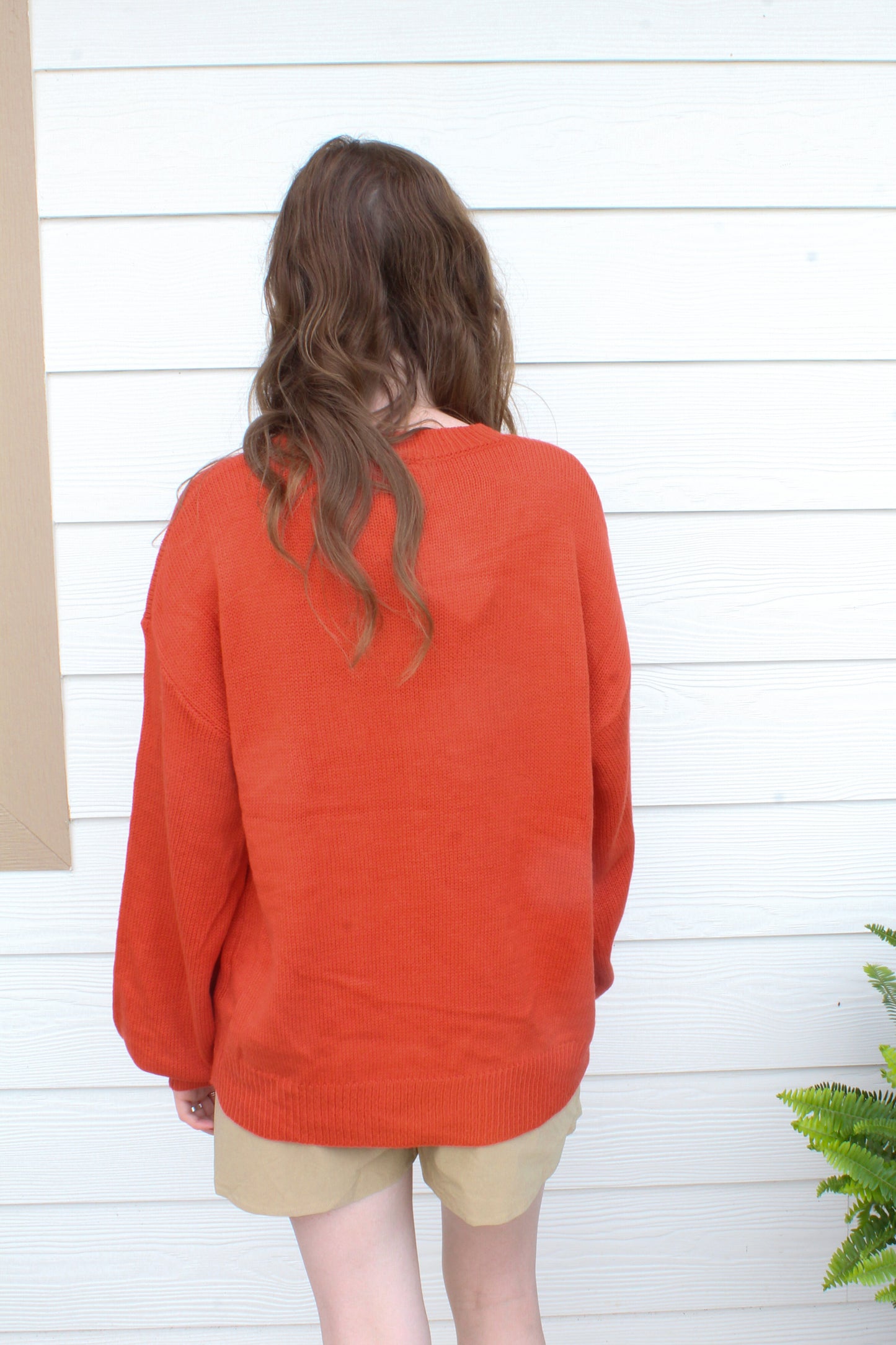 Hey Pumpkin Sweater - Burnt Orange