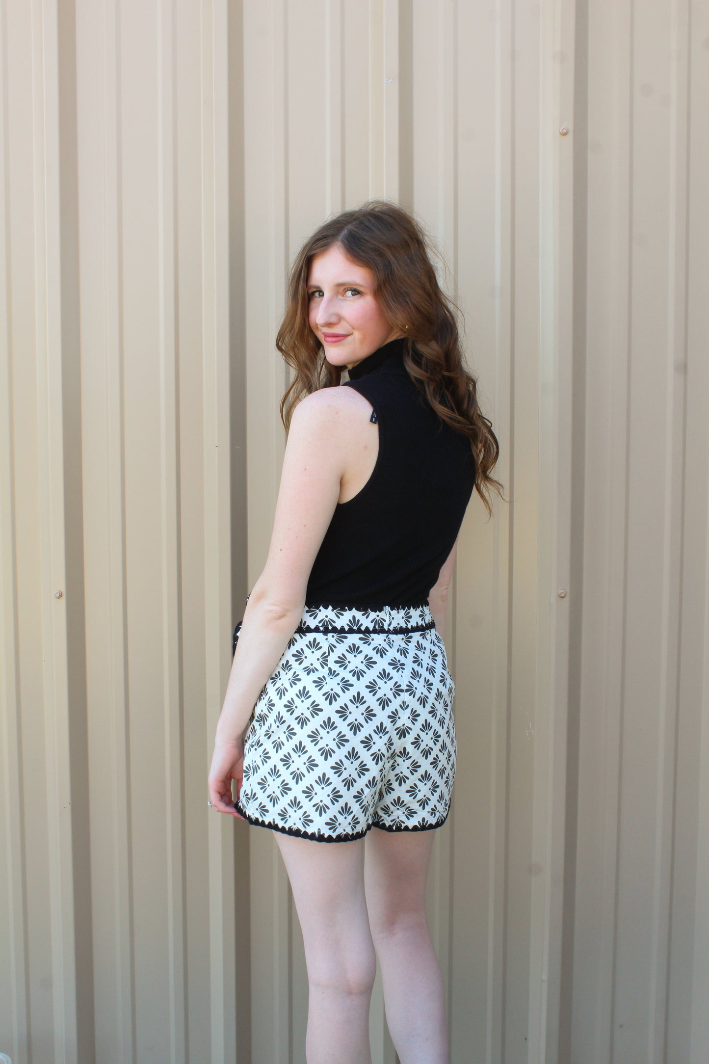 Wrap It Up Skort - Black And White