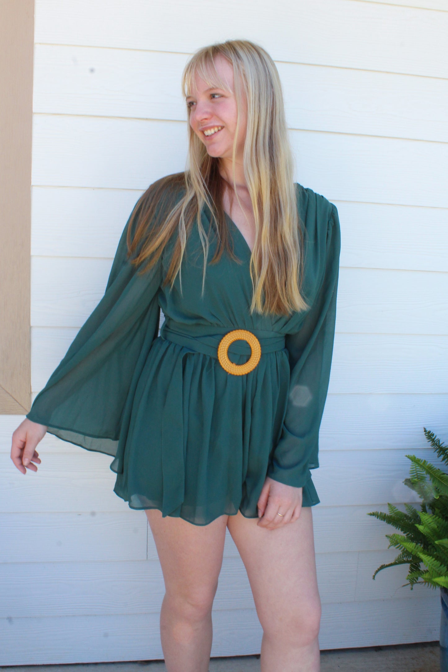 Wear With Confidence Romper - Teal