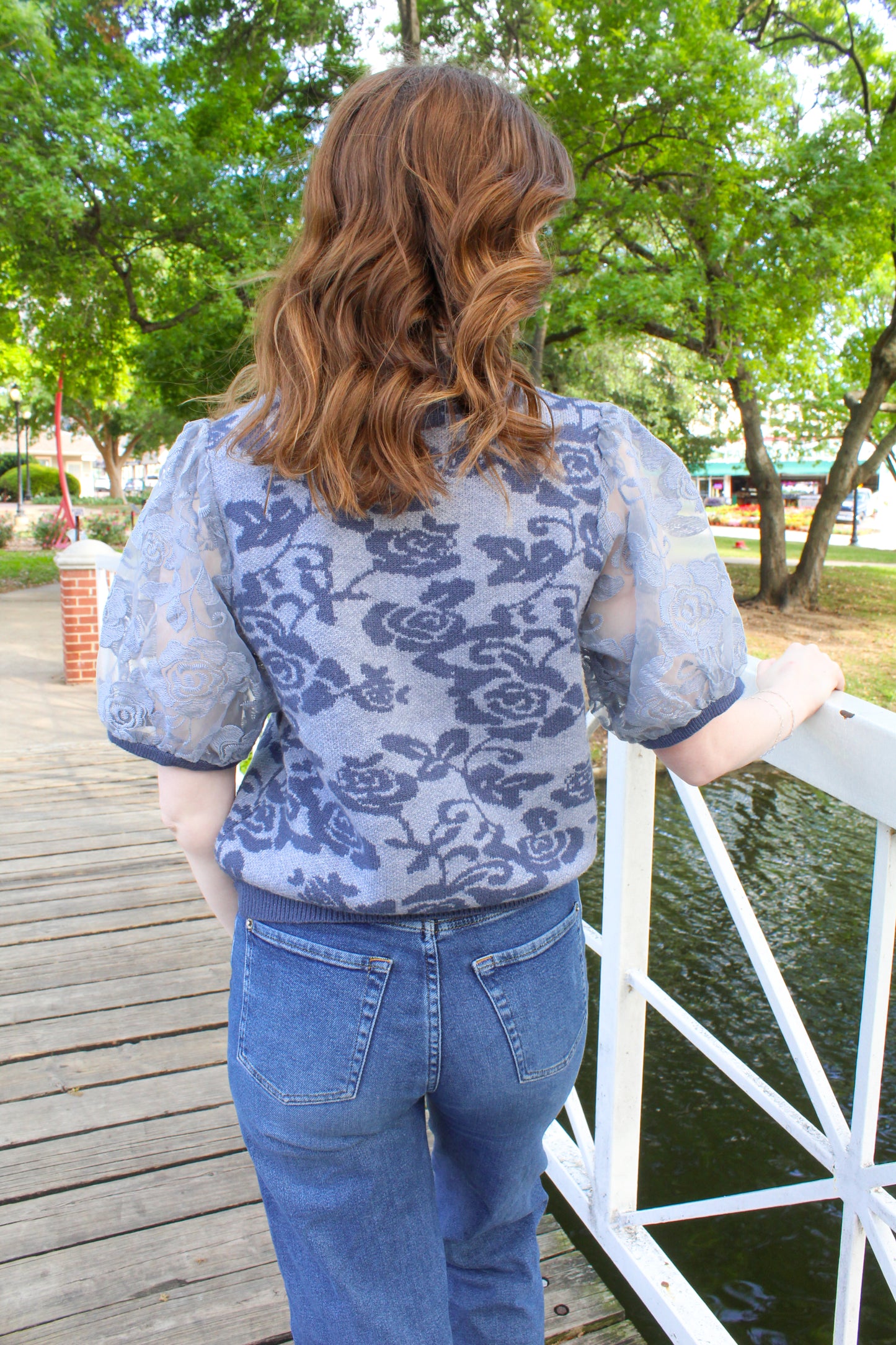 Vintage Daydream Sweater Top - Blue