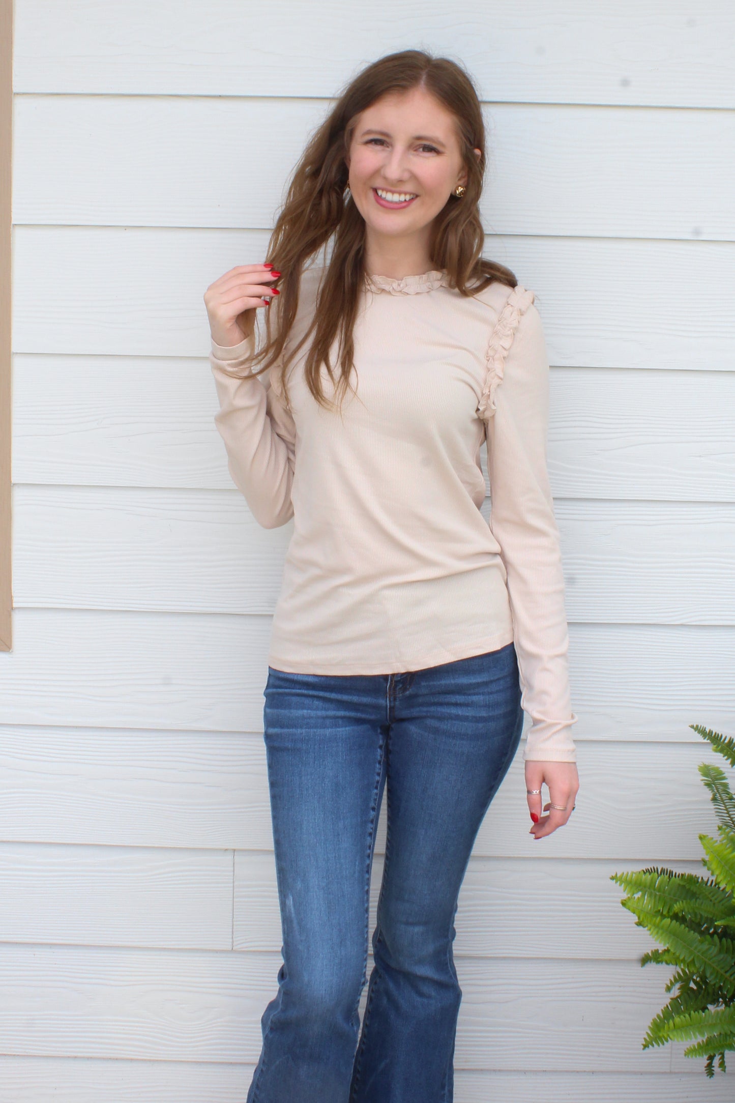 Simple & Sweet Top - Beige
