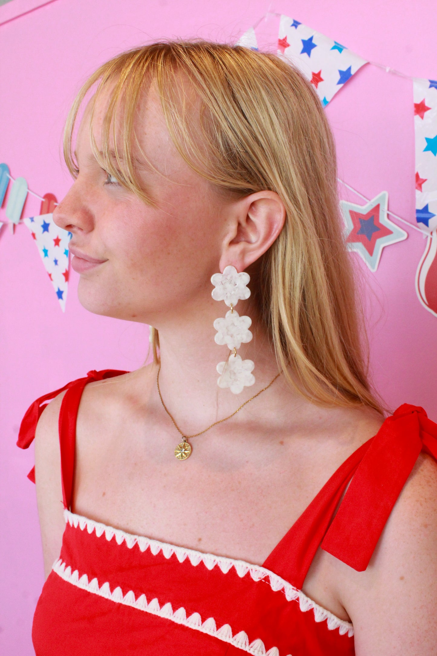 Zoey Earrings - White