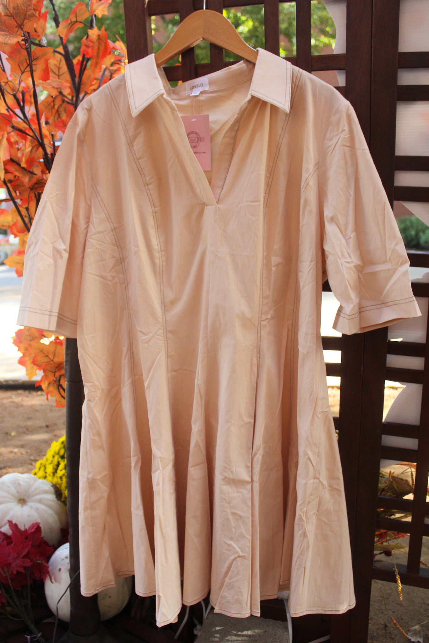 PLUS Nothing New Dress - Beige