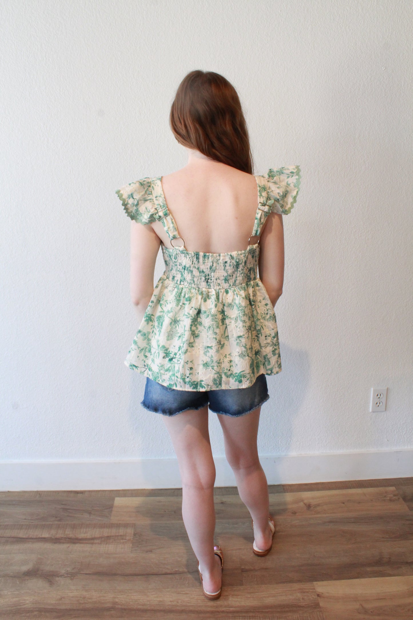 Sweet Summertime Top- Cream & Sage