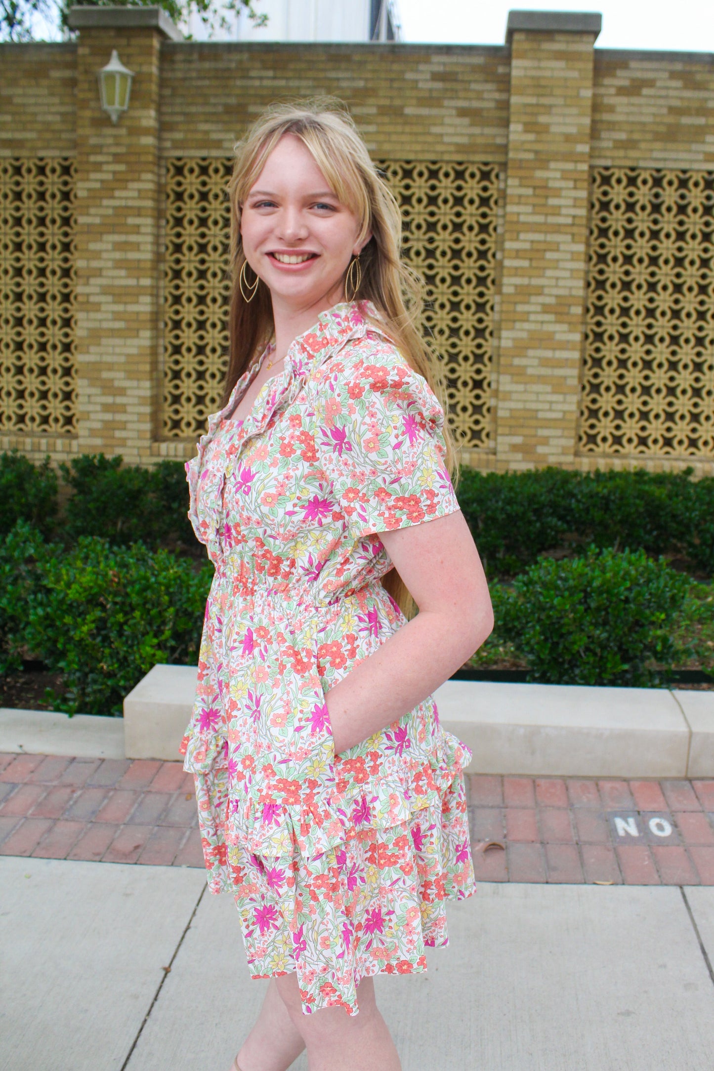 Flower Shops Dress - Pink