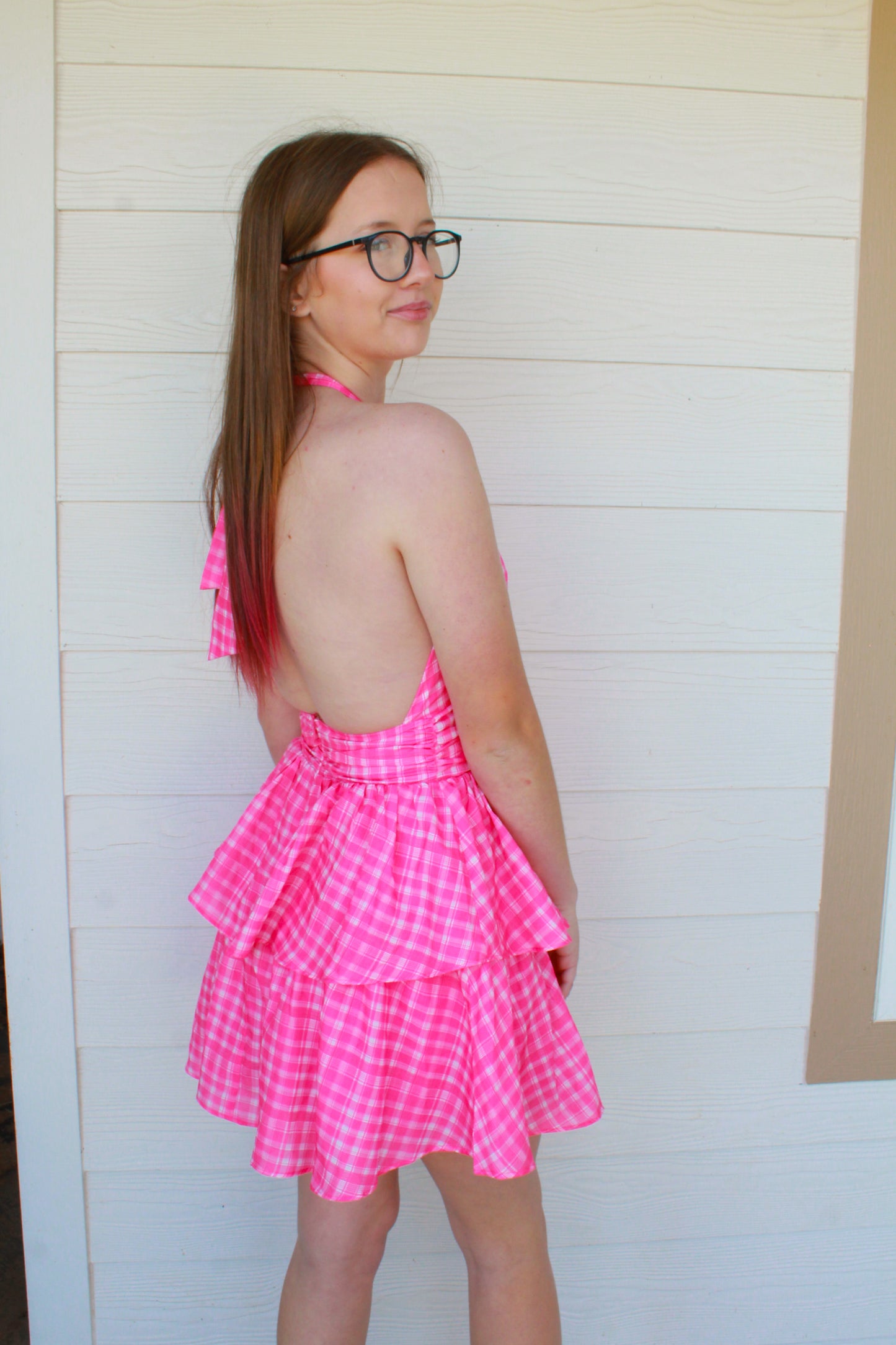 Making Reservations Dress - Pink And White