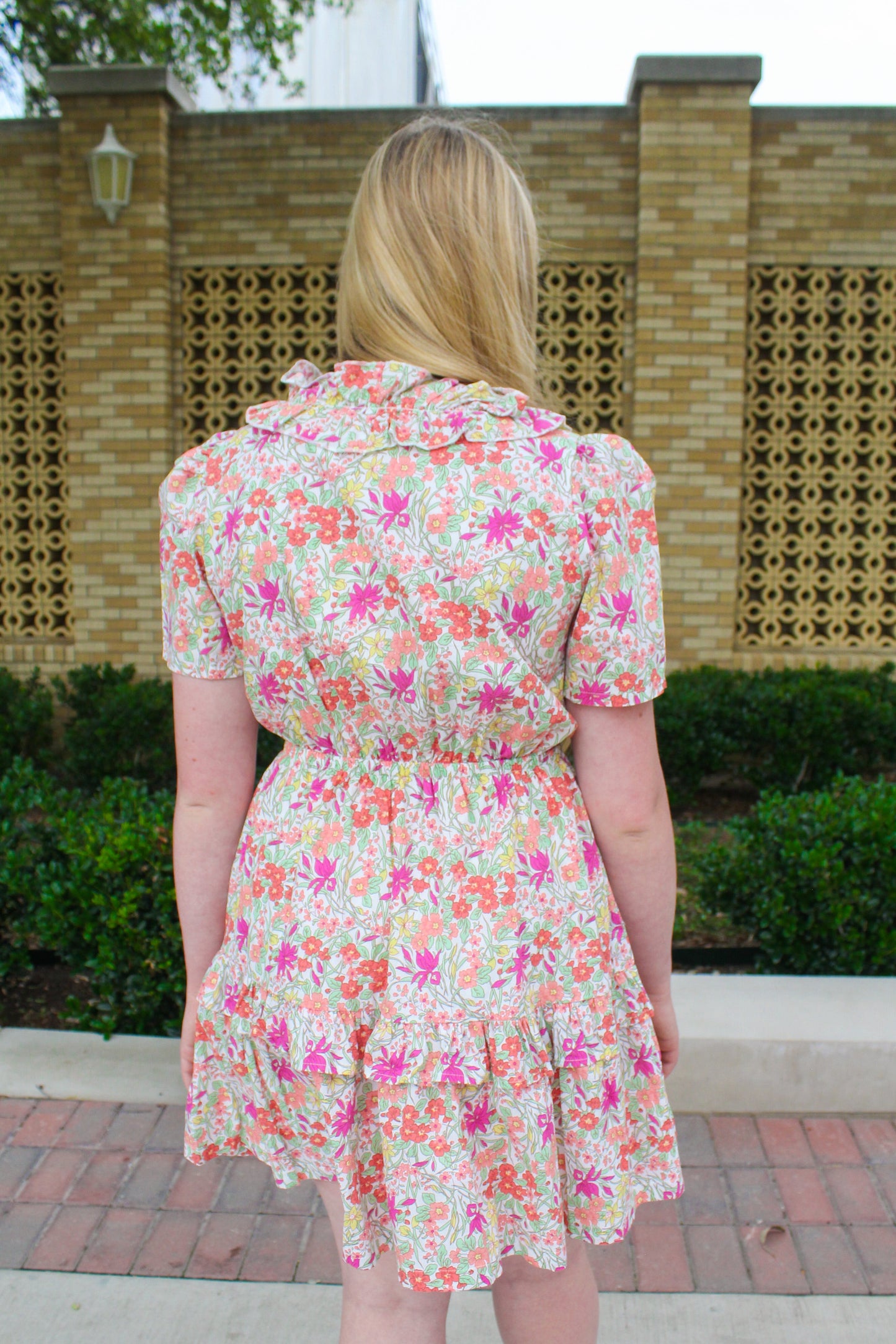 Flower Shops Dress - Pink