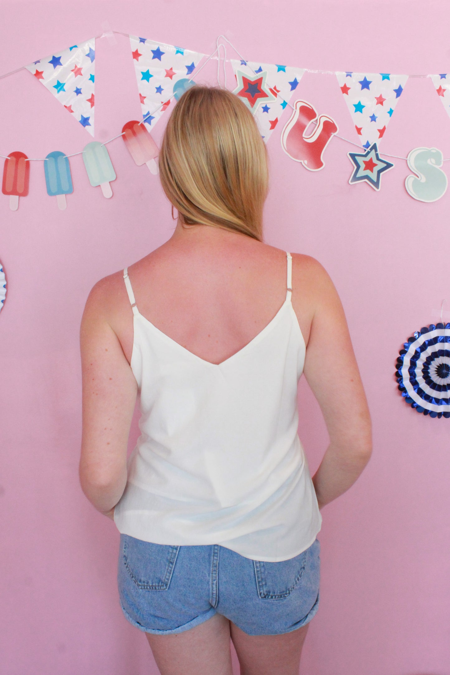 Tied In A Bow Tank - White