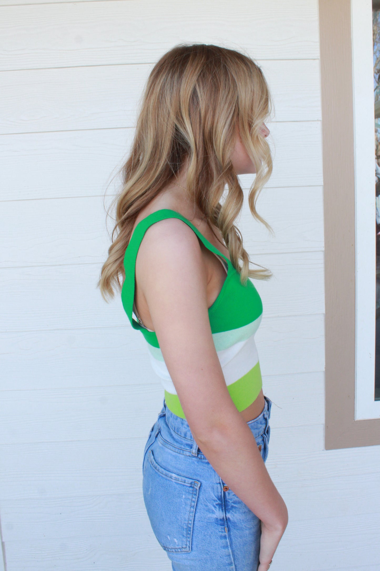 Girl In Green Tank - Green