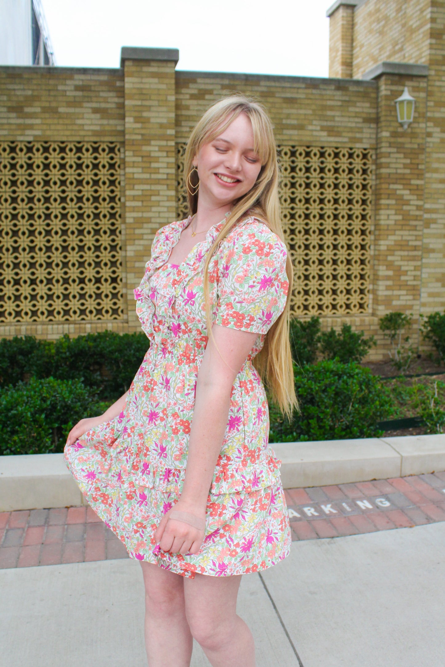 Flower Shops Dress - Pink