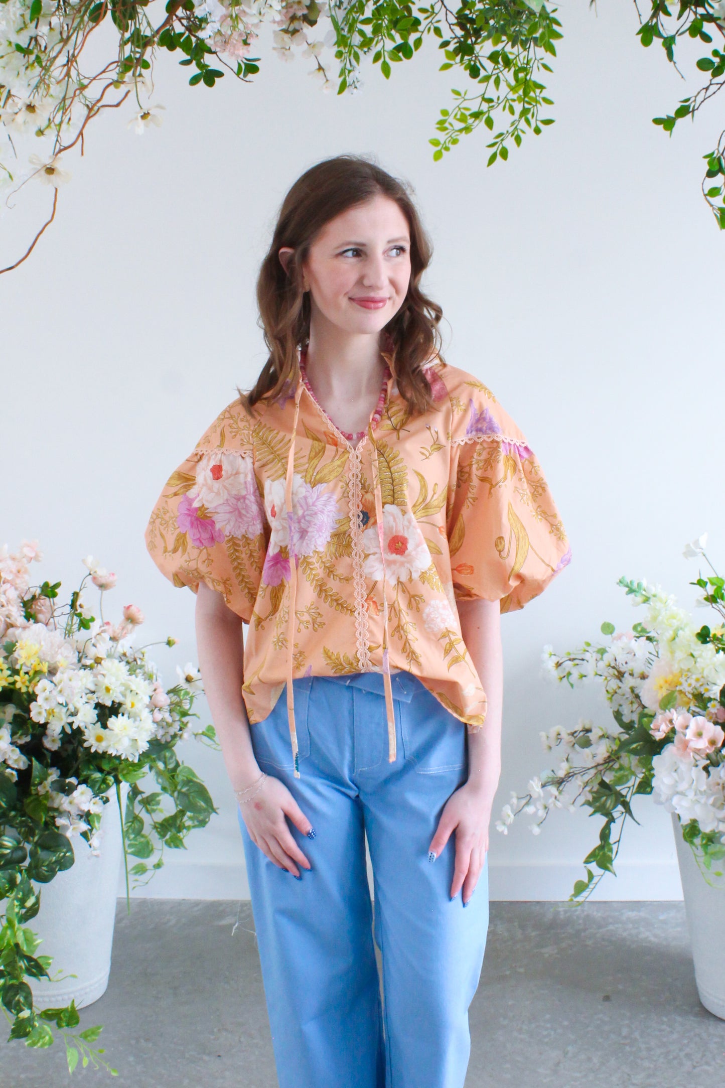 Peony For Your Thoughts Top - Peach