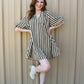 Picture This Dress - Brown & Cream