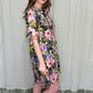 Dressed For Success Dress - Black Floral