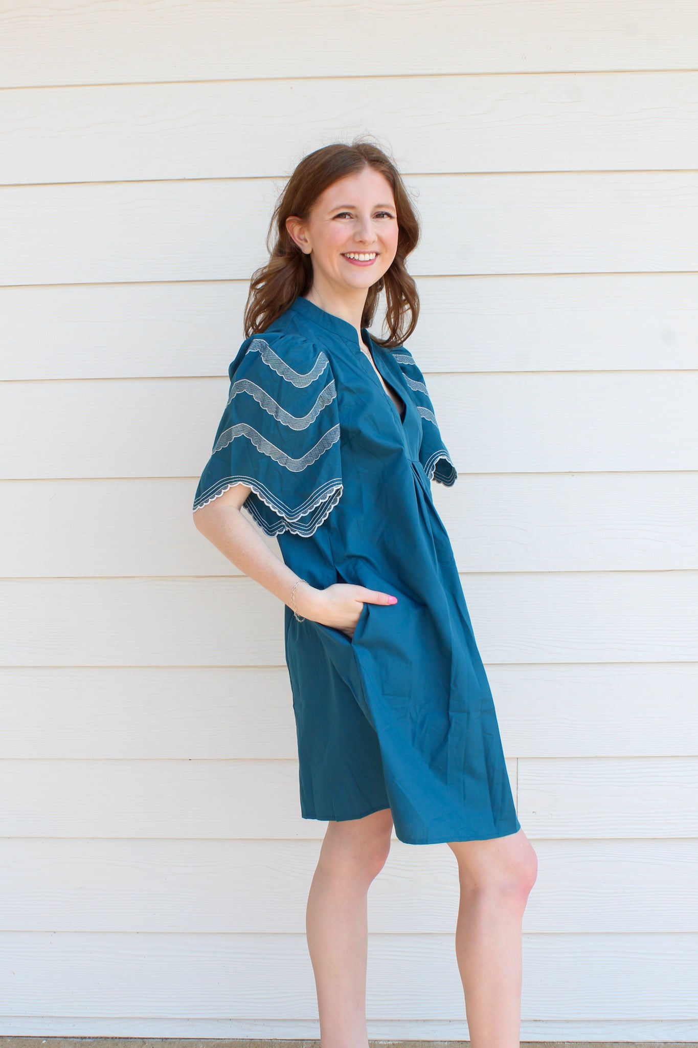 Seasons Changing Dress - Teal