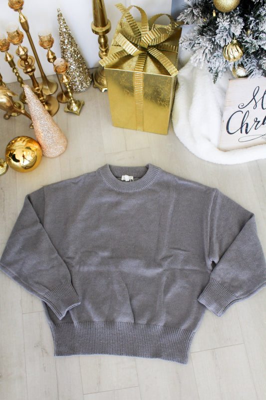 PLUS Bundled Up Sweater - Gray