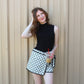 Wrap It Up Skort - Black And White