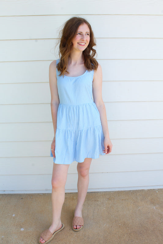 Keep It Cool Romper - Blue