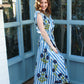Postmarked In Petals Maxi - Blue