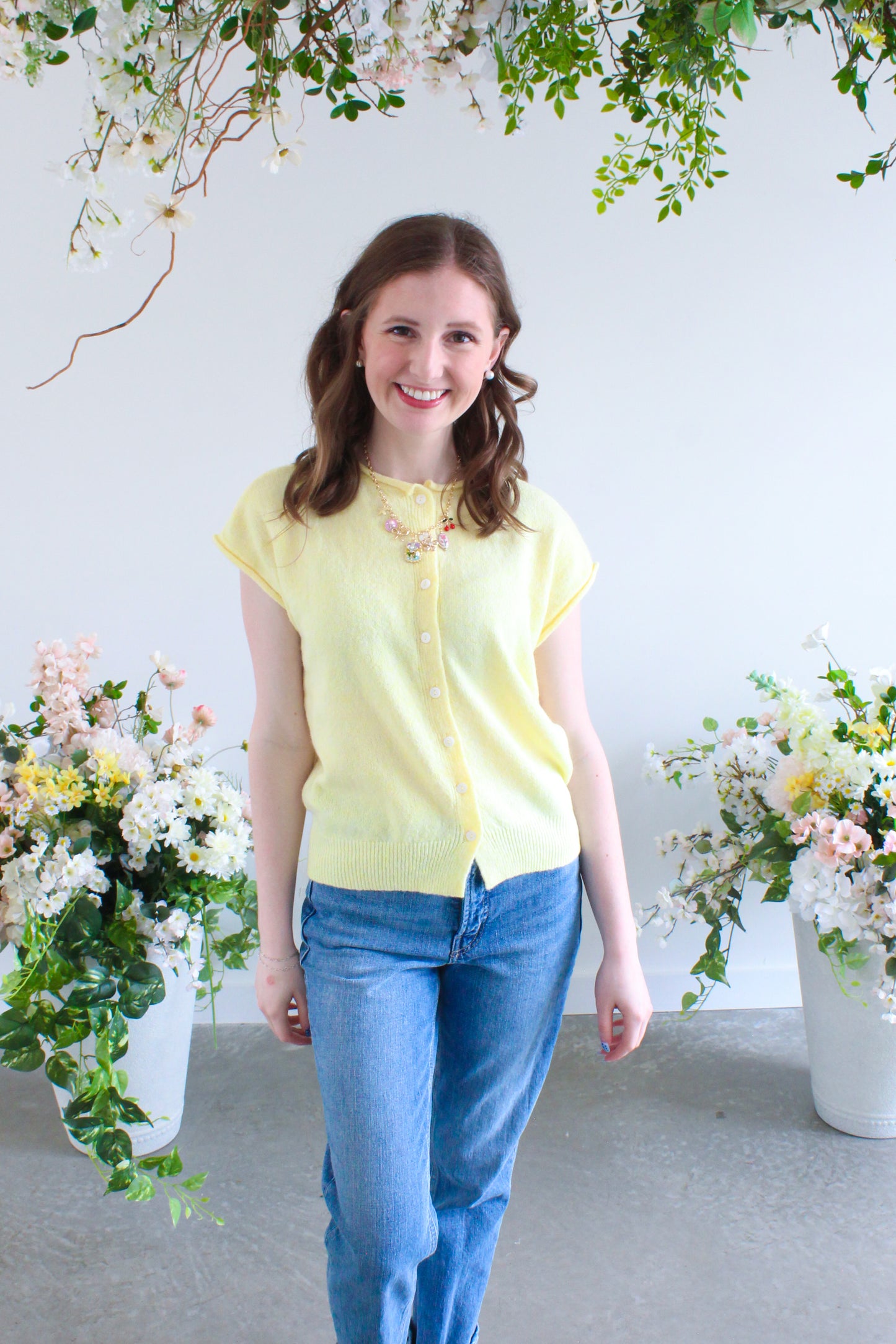 Lemon Drop Sweater Vest - Yellow