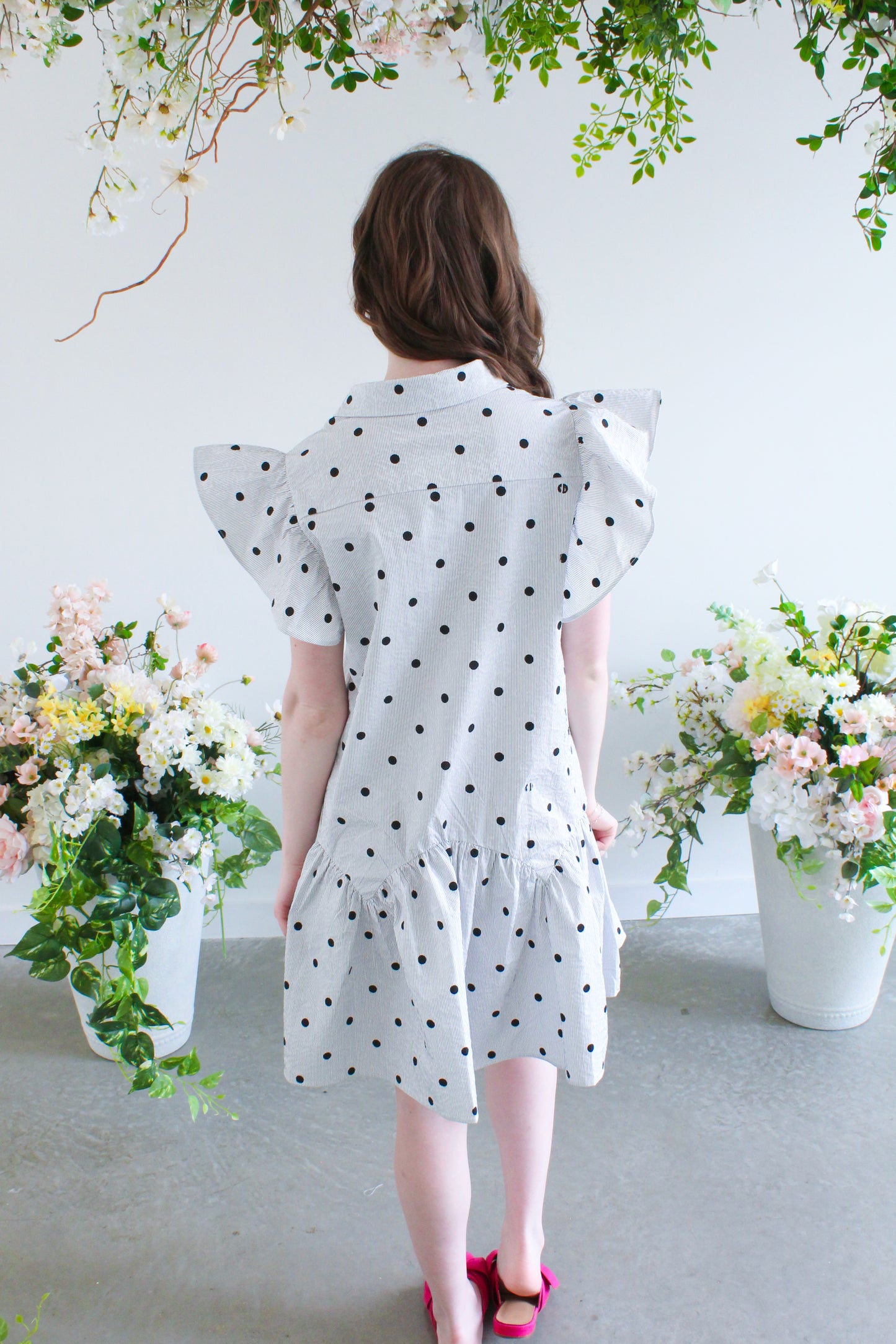 On The Dot Dress - Black and White