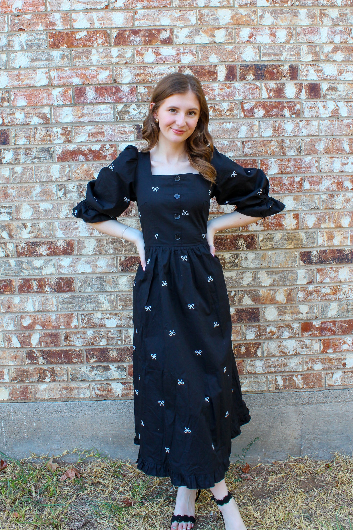 Better With A Bow Maxi Dress - Black
