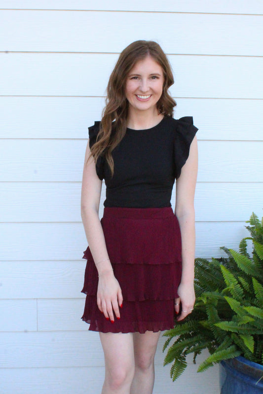 Reason To Celebrate Skirt - Burgundy