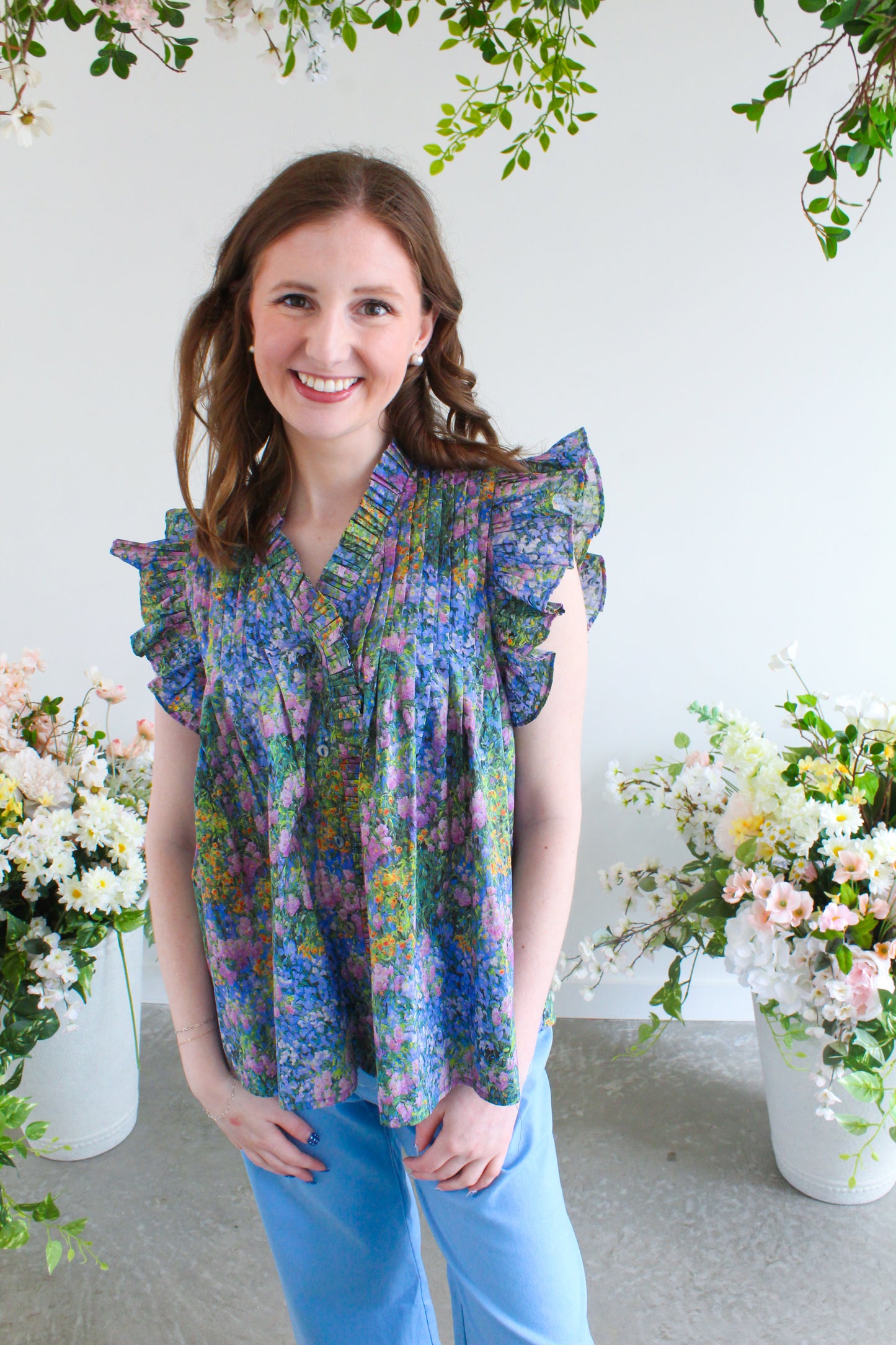 Pretty Pleats Top - Multi