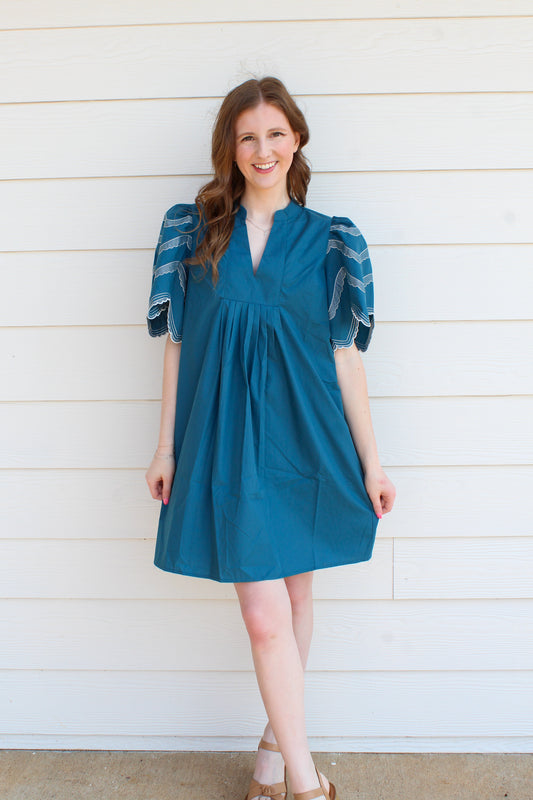 Seasons Changing Dress - Teal