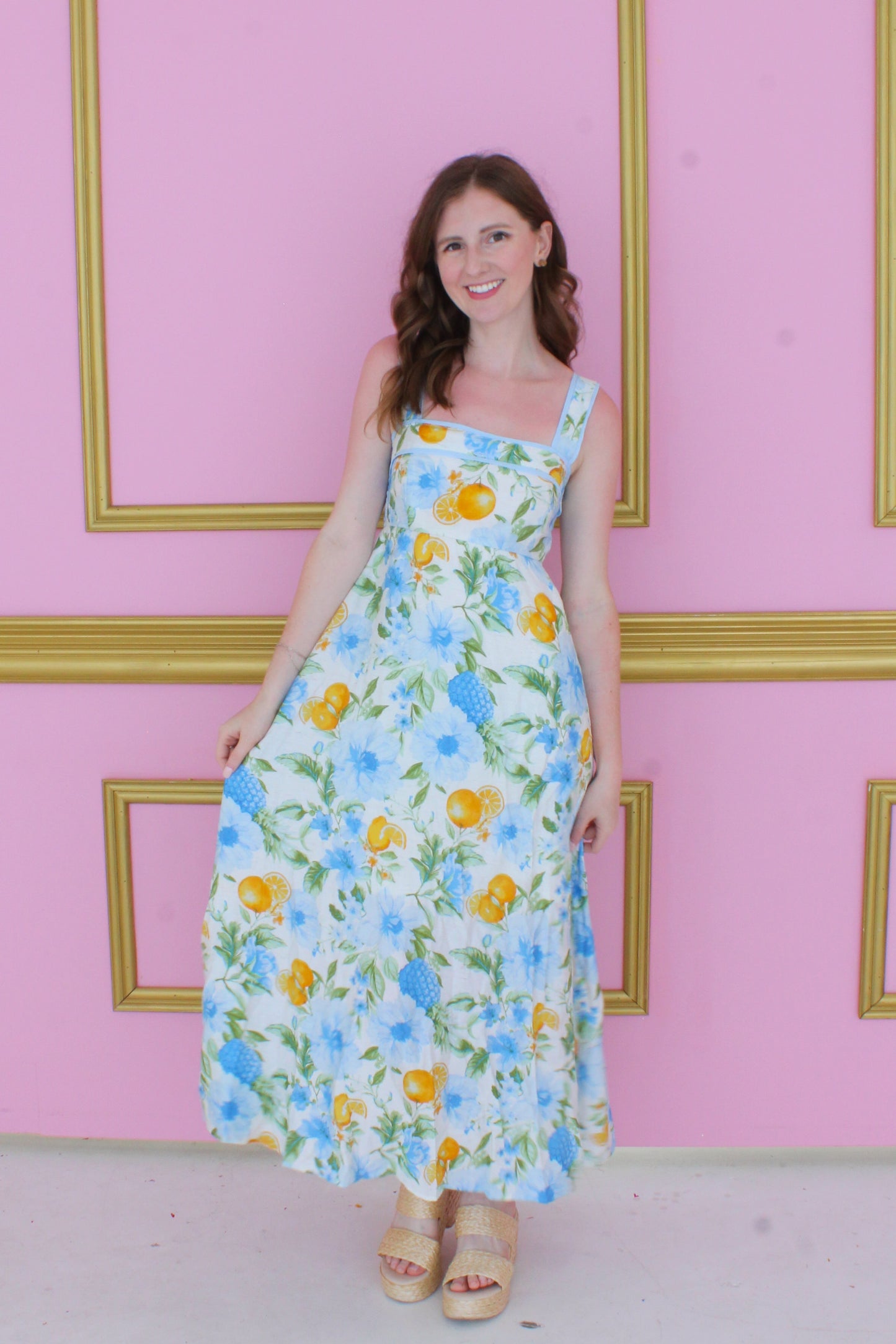 Freshly Squeezed Maxi Dress - Blue