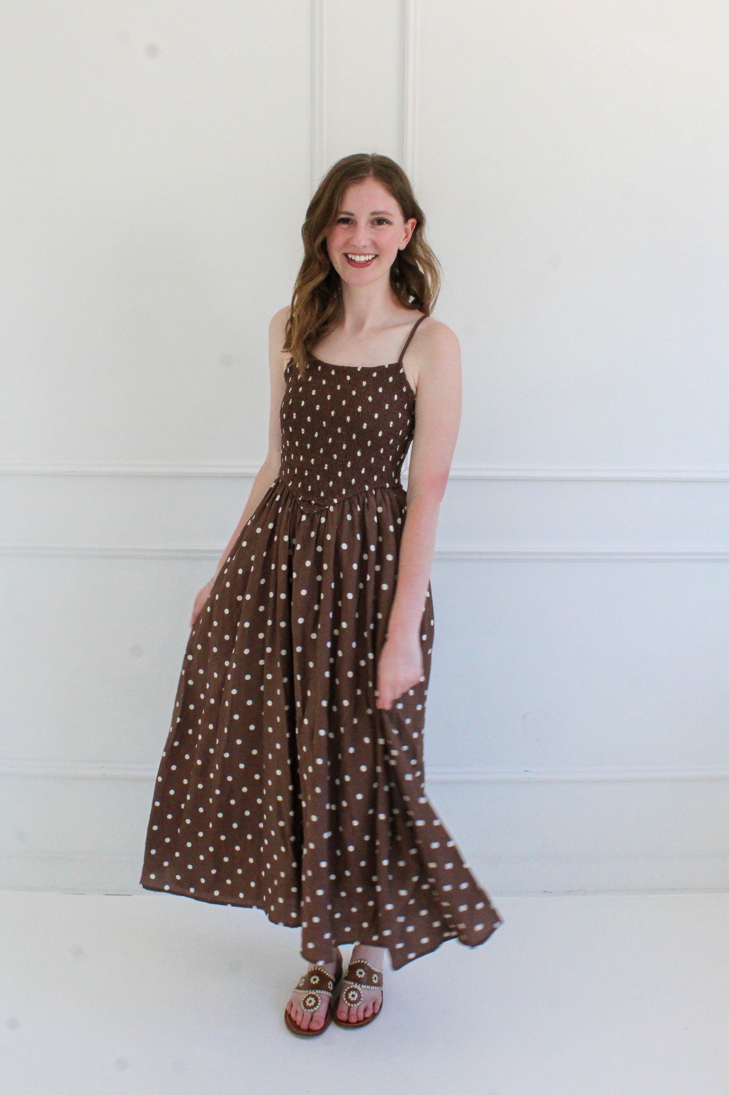 Seaside Stroll Dress - Brown