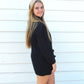 Short Notice Sweater Dress - Black