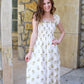 Always On My Mind Maxi Dress - White & Olive
