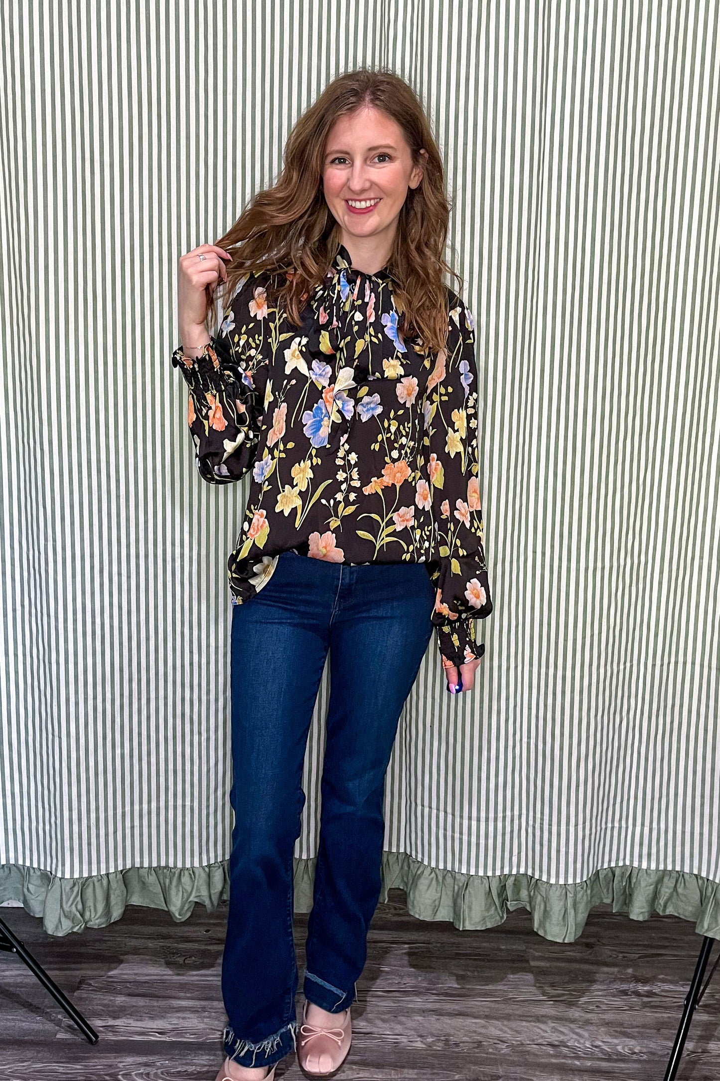So Romantic Top - Black Floral
