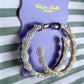 Amelia Large Hoops - White