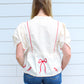 Red, White, and Cute Top - Cream