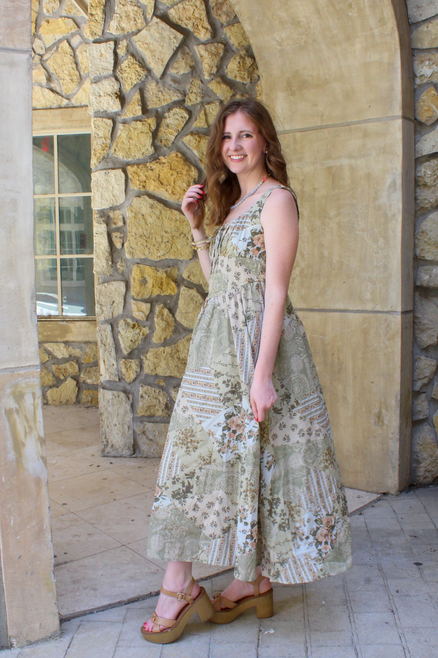 Fond Memories Maxi Dress - Green