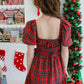 Home For The Holidays Dress - Red Plaid