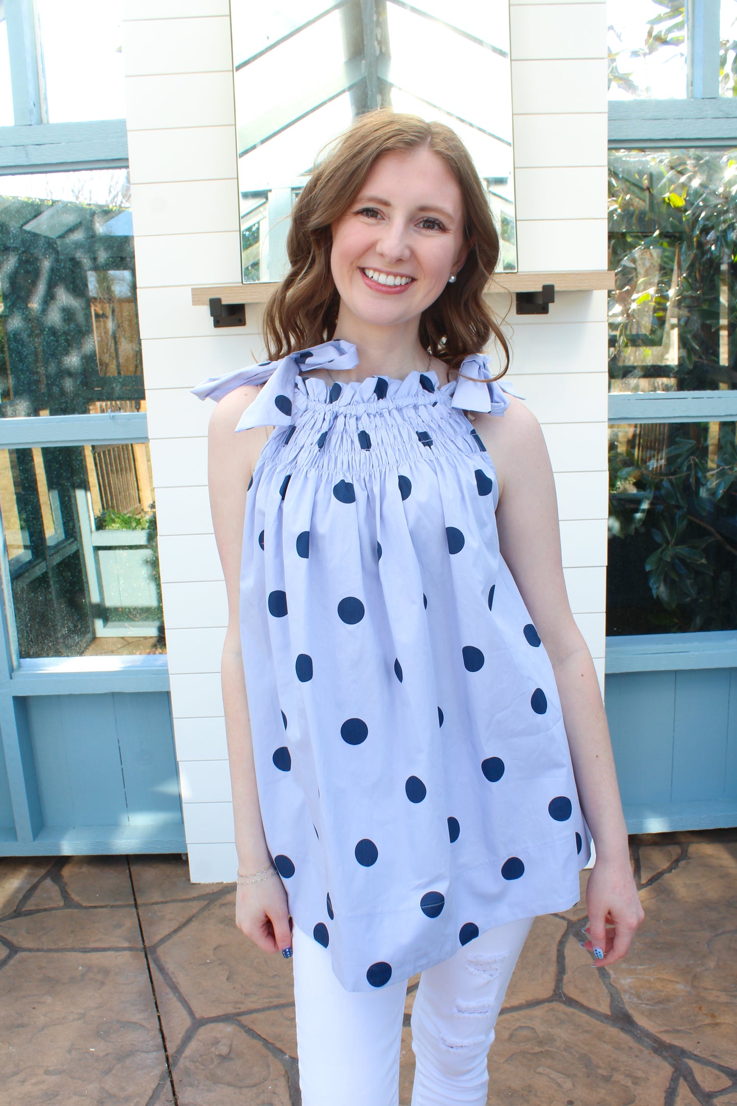 Seeing Spots Top - Blue