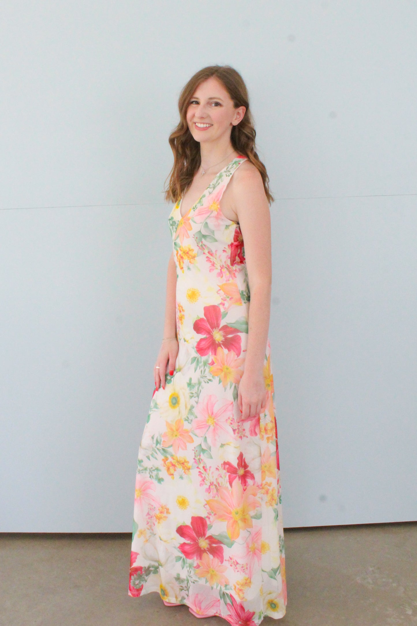 It's A Date Maxi Dress - Pink Multi