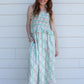 Pardon My Petals Midi Dress - Teal