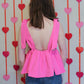 A Little Sassy Top - Pink