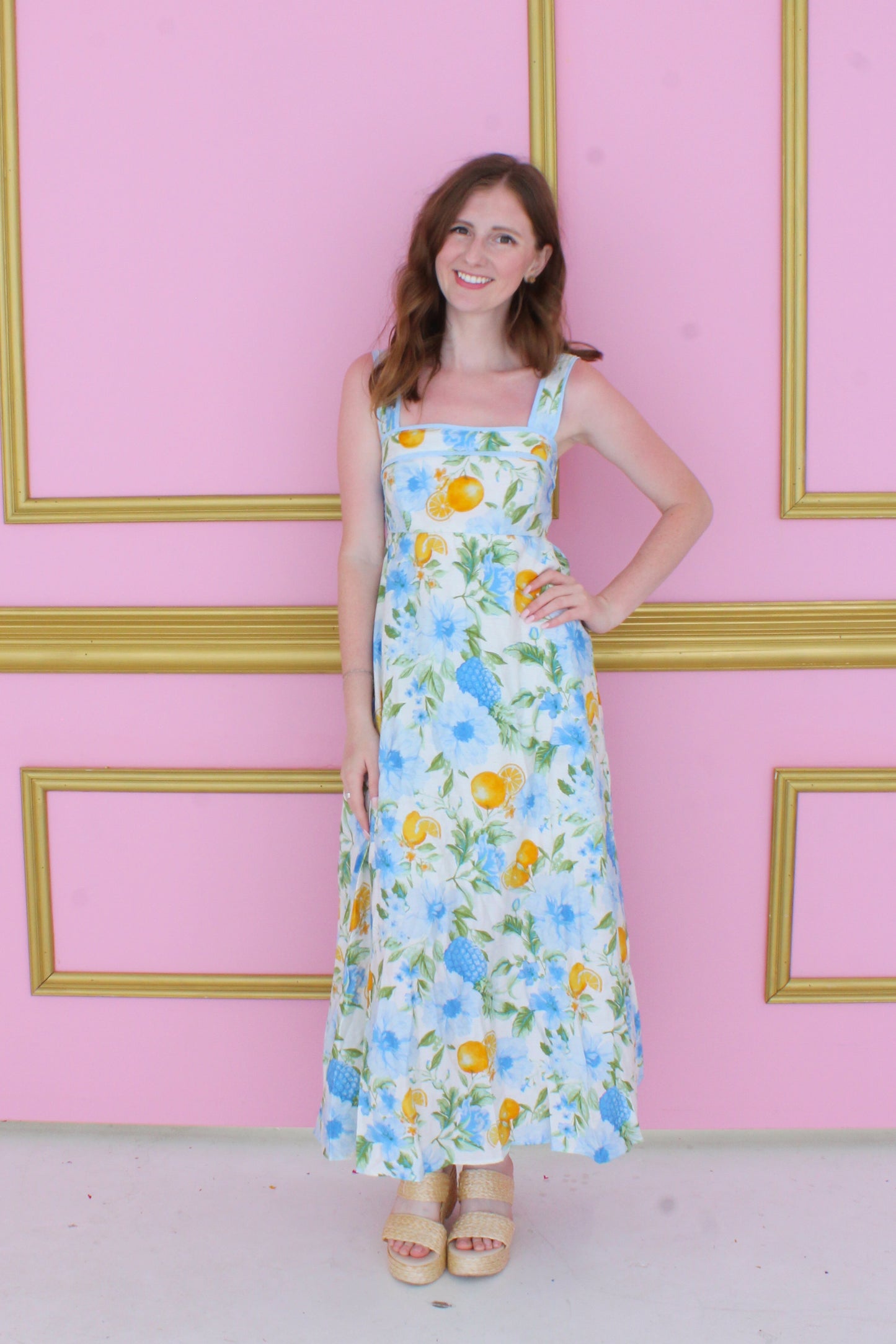 Freshly Squeezed Maxi Dress - Blue